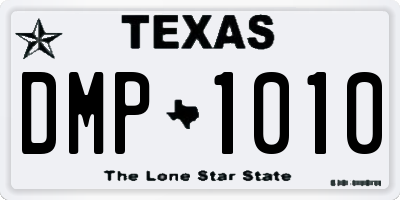 TX license plate DMP1010