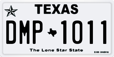 TX license plate DMP1011