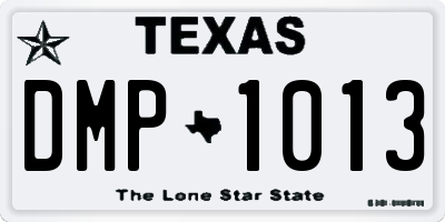 TX license plate DMP1013