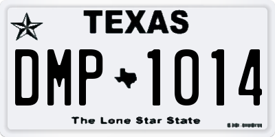 TX license plate DMP1014