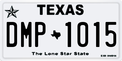 TX license plate DMP1015