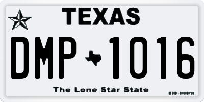 TX license plate DMP1016