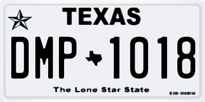 TX license plate DMP1018