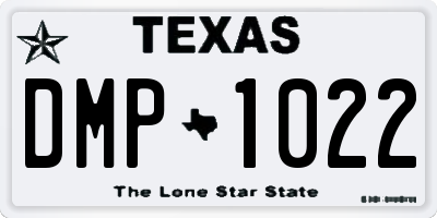 TX license plate DMP1022