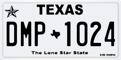 TX license plate DMP1024