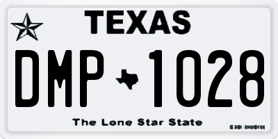 TX license plate DMP1028