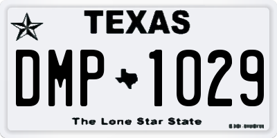 TX license plate DMP1029