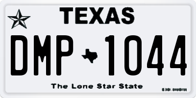 TX license plate DMP1044