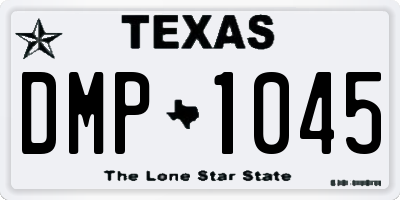 TX license plate DMP1045