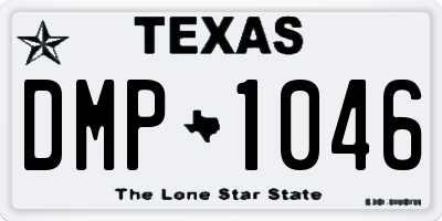 TX license plate DMP1046