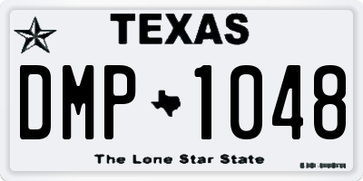 TX license plate DMP1048