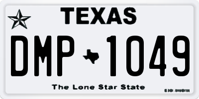 TX license plate DMP1049