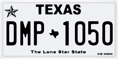 TX license plate DMP1050