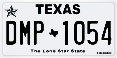 TX license plate DMP1054