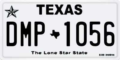 TX license plate DMP1056