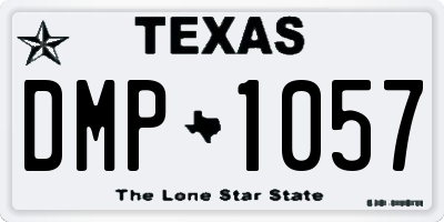 TX license plate DMP1057