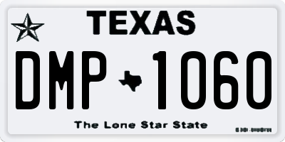 TX license plate DMP1060