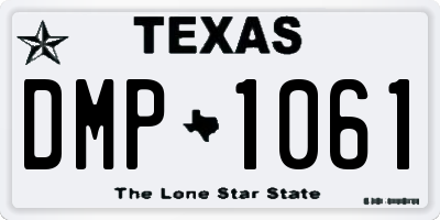 TX license plate DMP1061