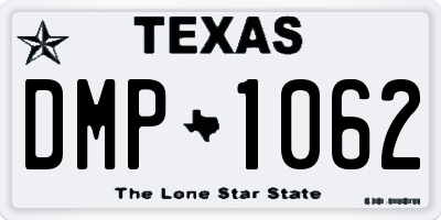TX license plate DMP1062