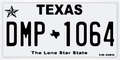 TX license plate DMP1064
