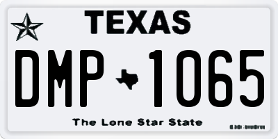 TX license plate DMP1065