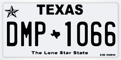 TX license plate DMP1066