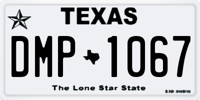 TX license plate DMP1067