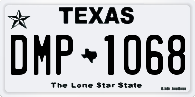 TX license plate DMP1068