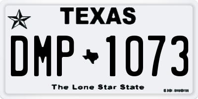 TX license plate DMP1073