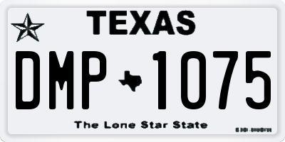 TX license plate DMP1075
