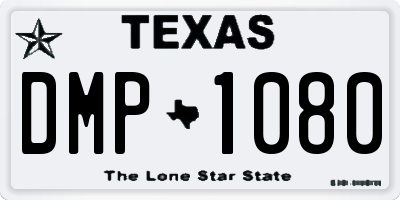 TX license plate DMP1080