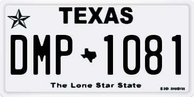 TX license plate DMP1081