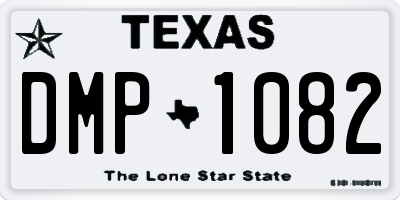 TX license plate DMP1082