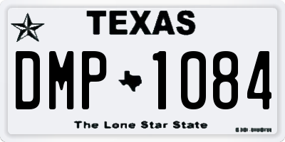 TX license plate DMP1084