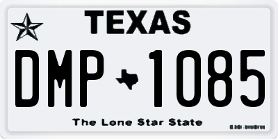 TX license plate DMP1085