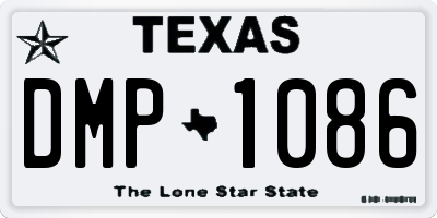 TX license plate DMP1086
