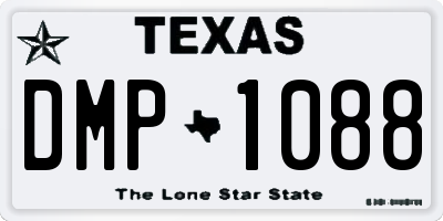 TX license plate DMP1088