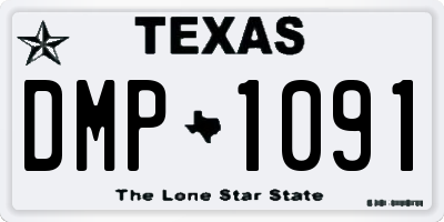 TX license plate DMP1091