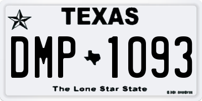 TX license plate DMP1093