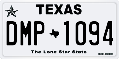 TX license plate DMP1094