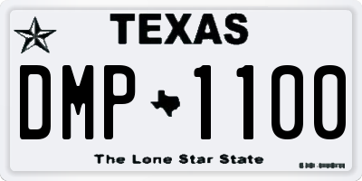 TX license plate DMP1100