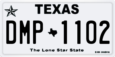 TX license plate DMP1102