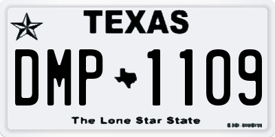 TX license plate DMP1109