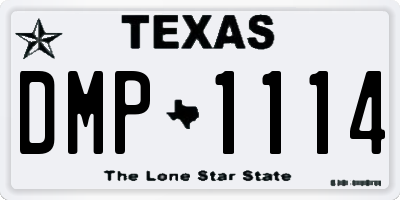 TX license plate DMP1114