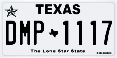 TX license plate DMP1117