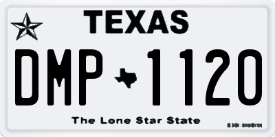 TX license plate DMP1120