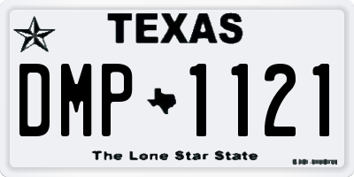 TX license plate DMP1121