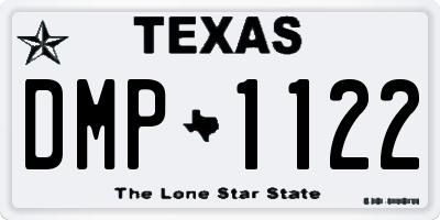 TX license plate DMP1122