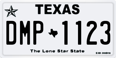 TX license plate DMP1123