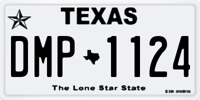 TX license plate DMP1124